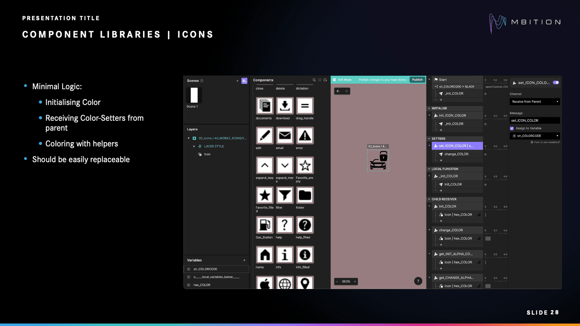 Library of icon components.