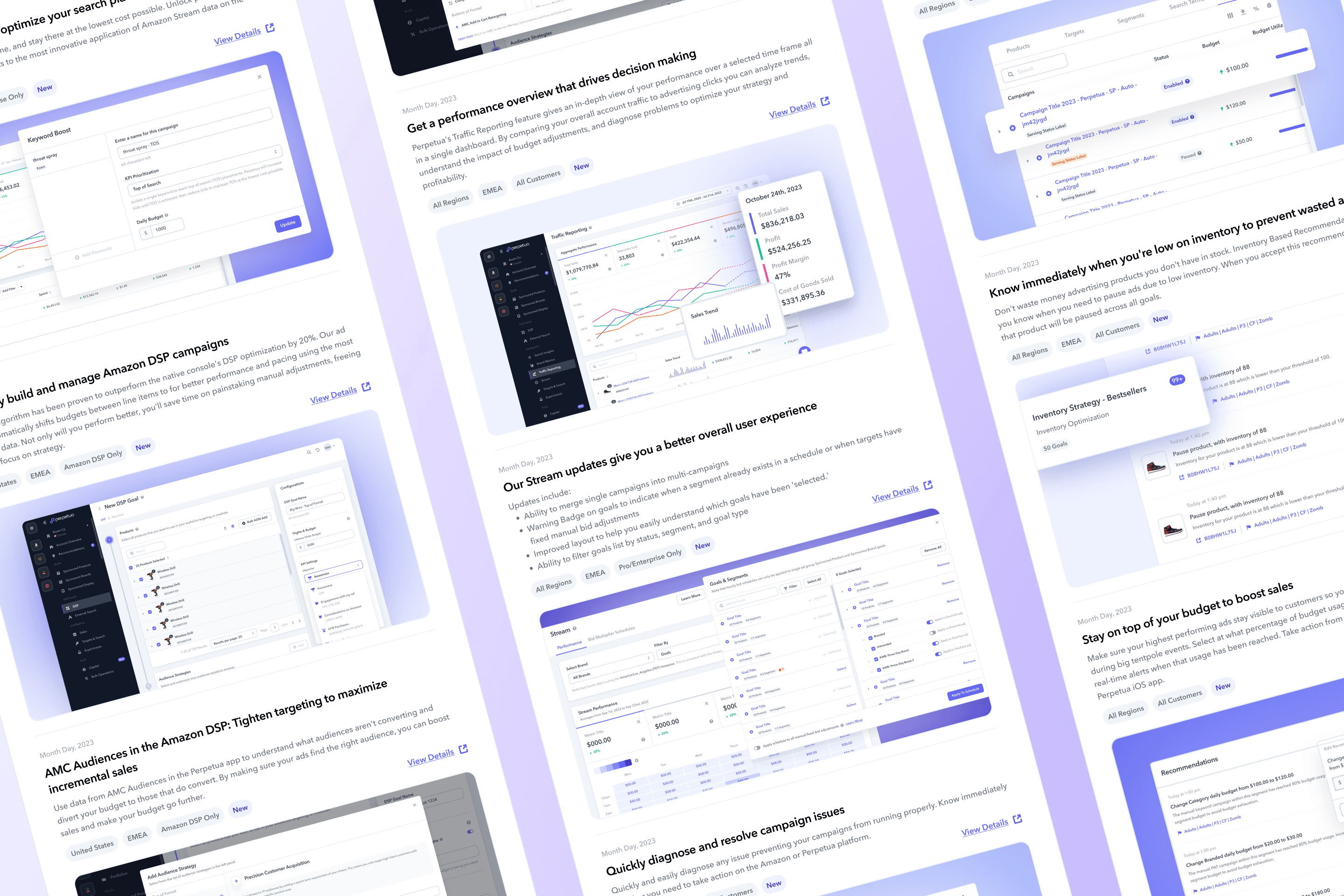 Hero image for case study: "Maximing customer engagement for Perpetua feature releases"