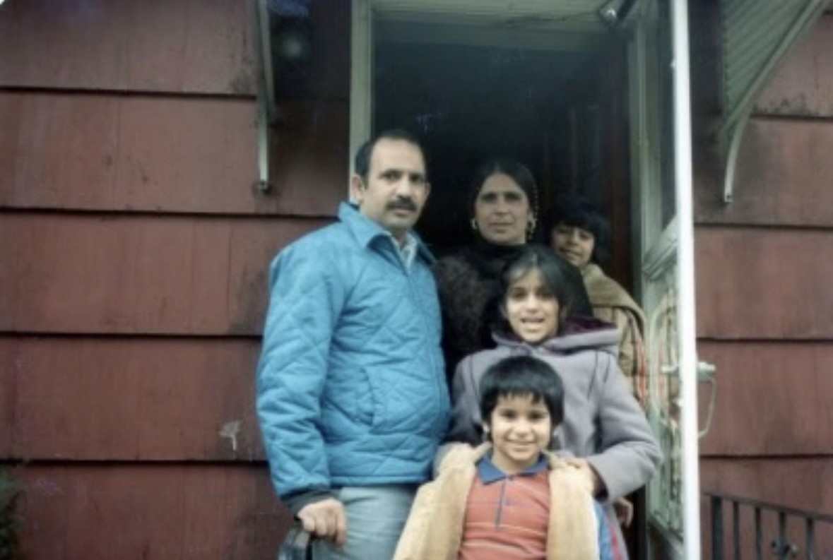 Kamran and his family at their Connecticut Home.