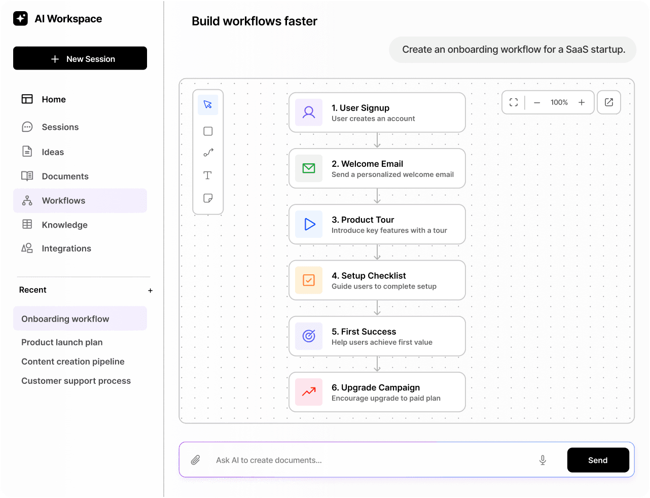 Build workflows faster