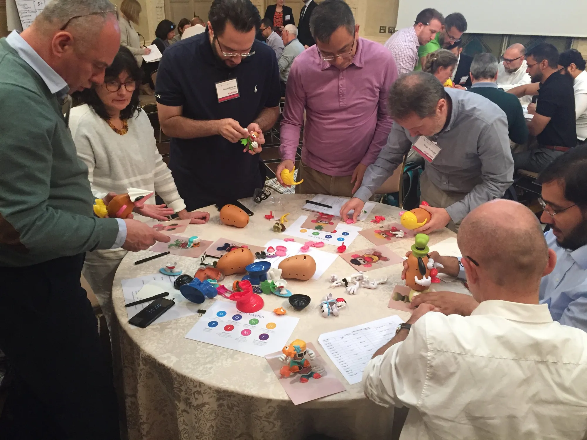 Participants working through cases at an EQuIP workshop