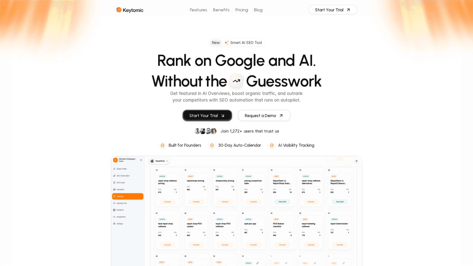 Keytomic SEO automation platform for programmatic content creation and publishing