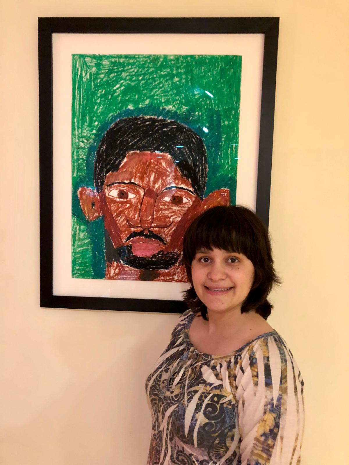 Gianfranco's daighter, Michela, and a drawing her neurodiverse friend made