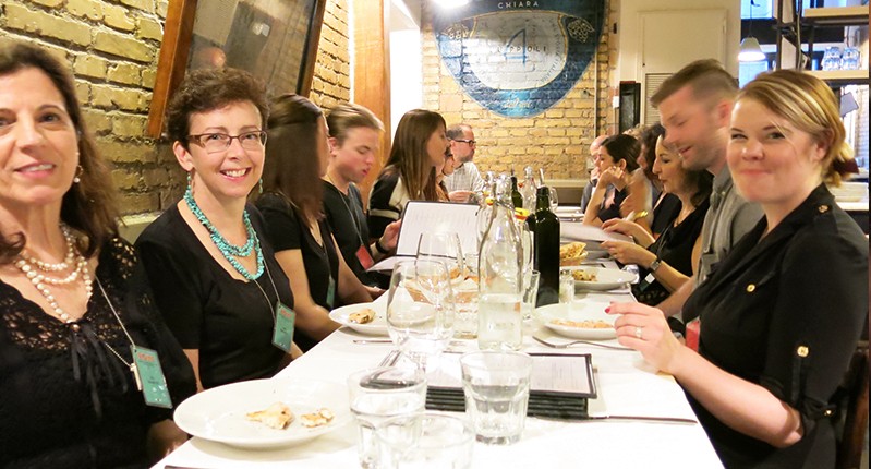 group of people having dinner