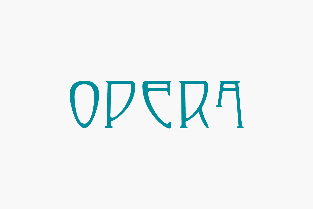 Teatro Fenice Opera green wordmark logo designed in a art-deco style