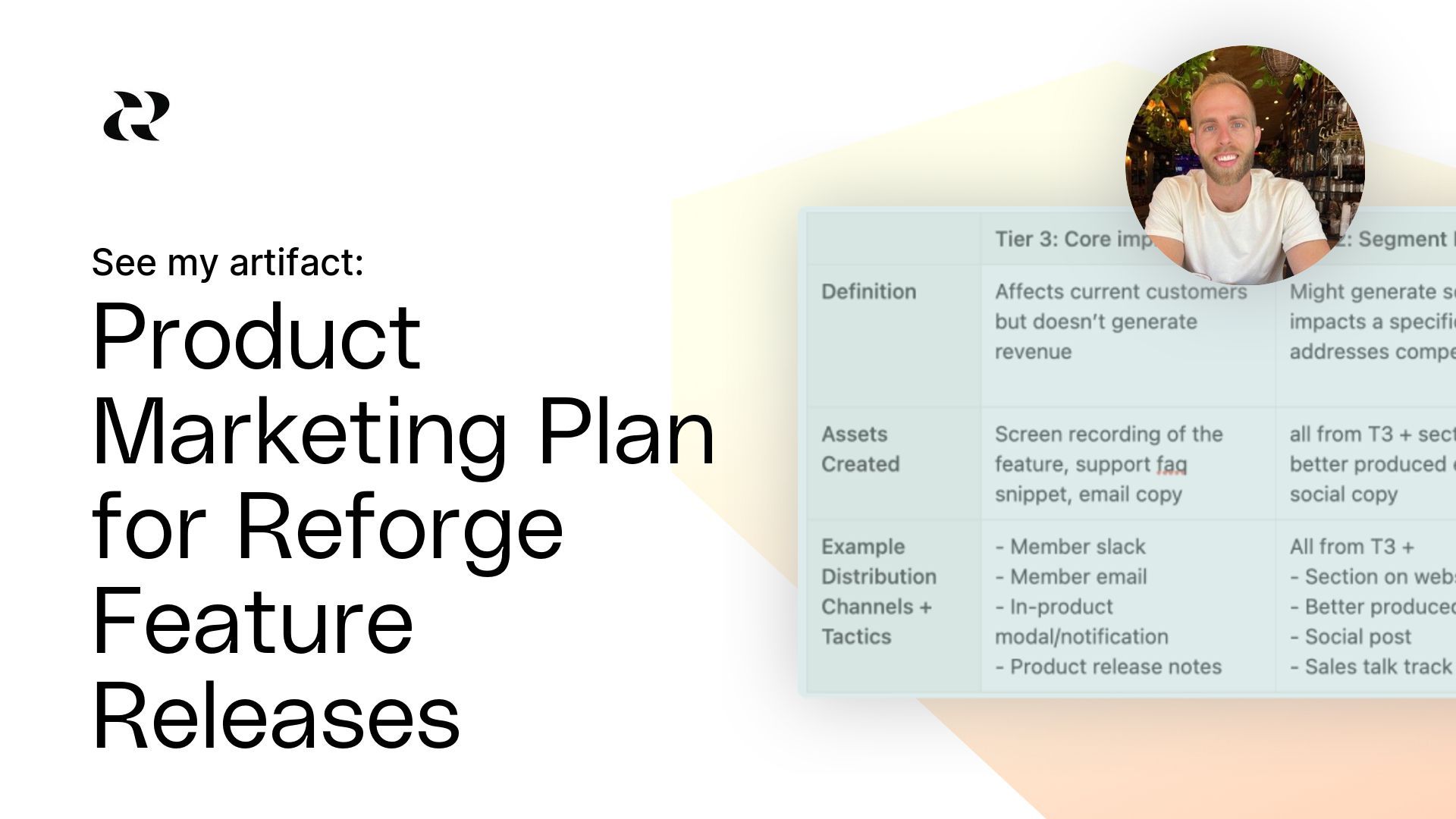 Product Marketing Plan for Reforge Feature Releases Artifact