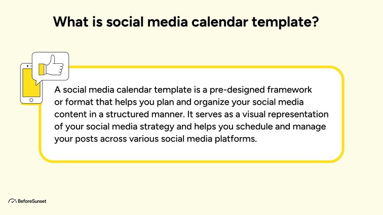 What is social media calendar template?