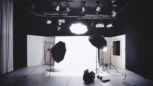 brand day shoot in a video studio