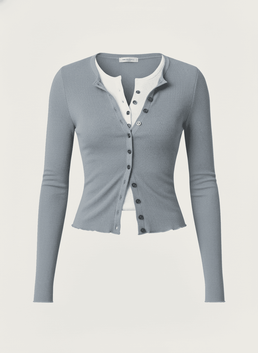 Gray and white shirt