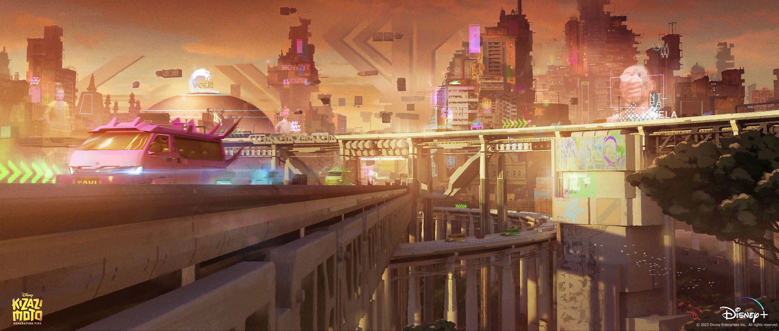 Kizazi Moto color key – atmospheric lighting study establishing mood and visual rhythm