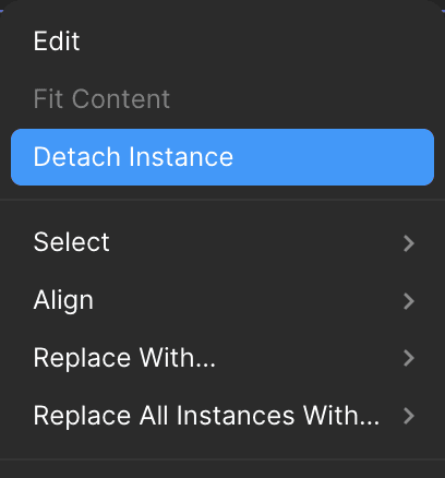 Framer Menu Options