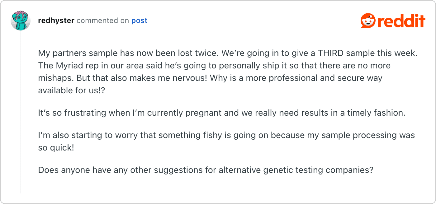 Post on Reddit