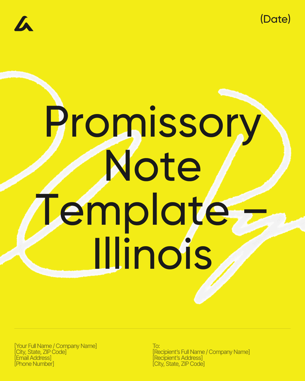 Promissory Note Template – Illinois