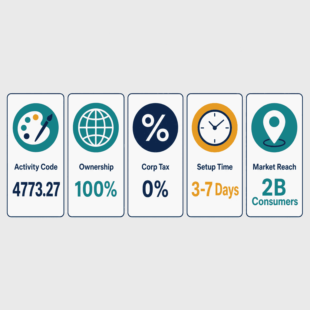 Infographic: Paintings & Frames Trading License in Dubai: Cost and Requirements