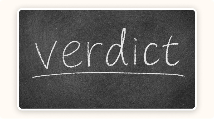 verdict chalkboard