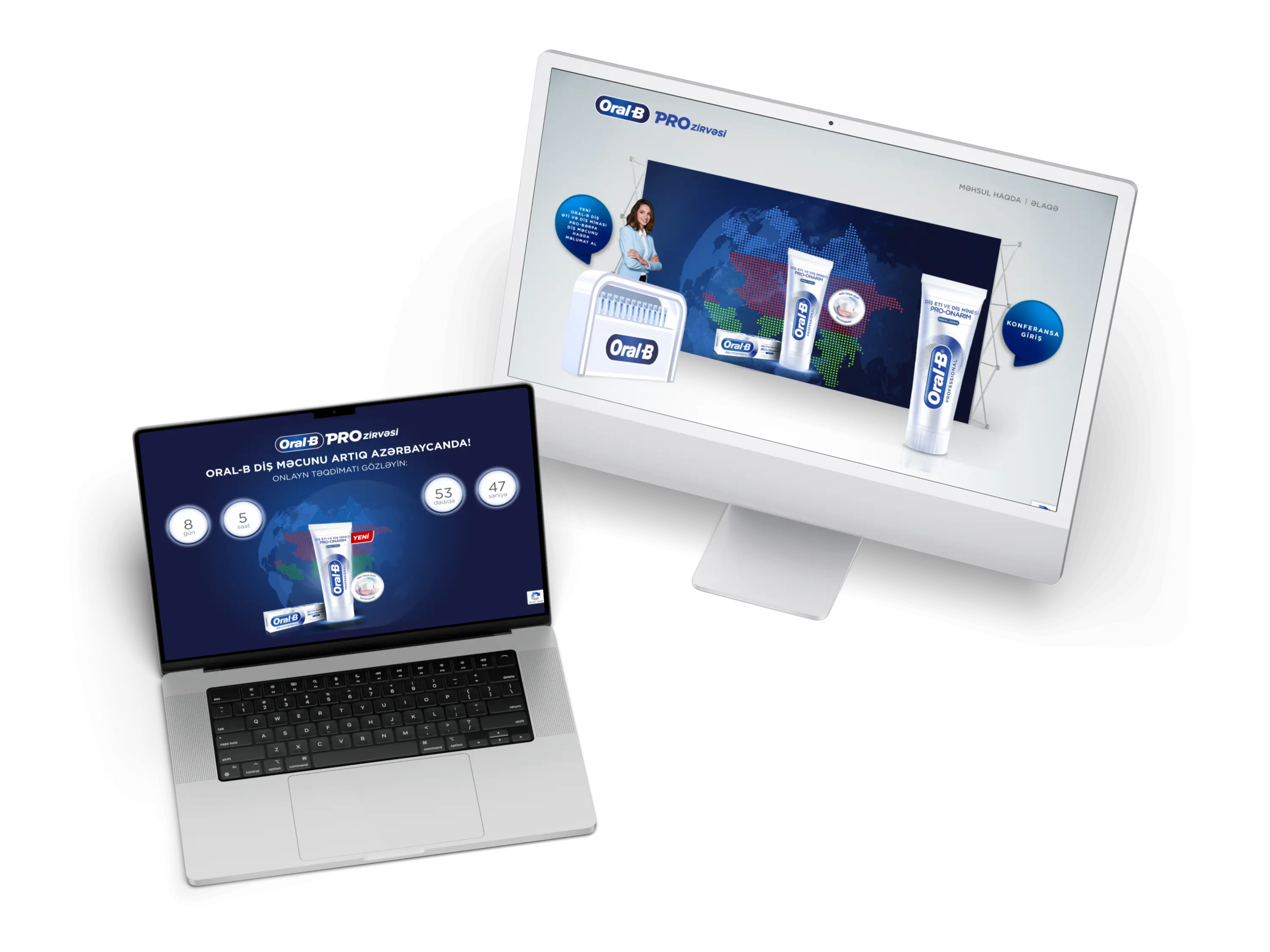 Oral-B Website Screens