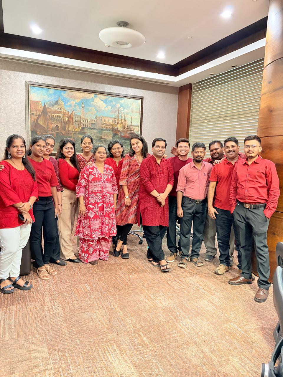Navratri dressing - colour code - RED