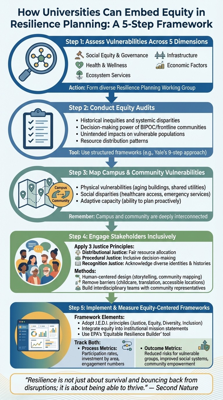 5-Step Framework for Embedding Equity in University Resilience Planning