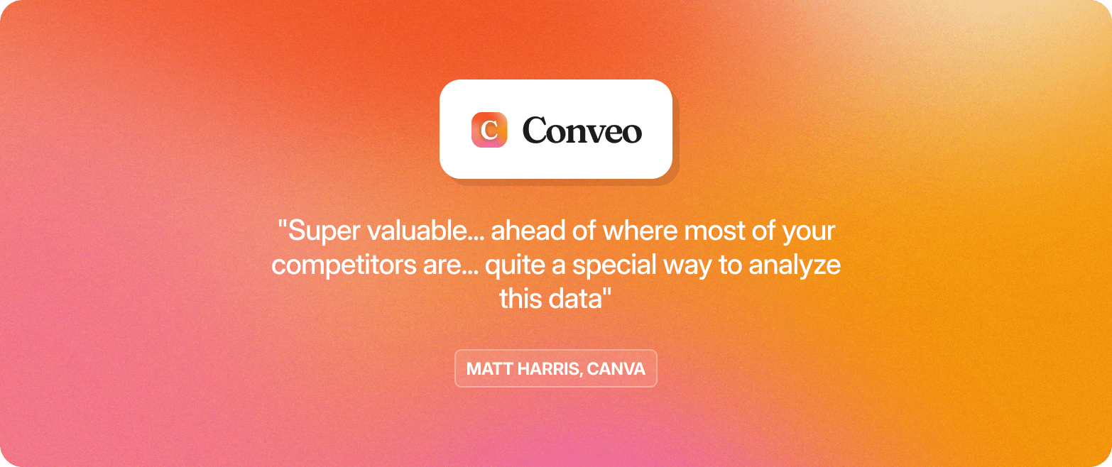 Alt text: "Conveo logo above a customer quote from Matt Harris of Canva describing the platform as valuable and ahead of where most competitors are" A quick note: the file names suggest these might not all be in final sequence order (Cover_149, then 1, 2, 3, 2-1) — let me know if you want me to double check pairing against a specific article draft before you drop these in.