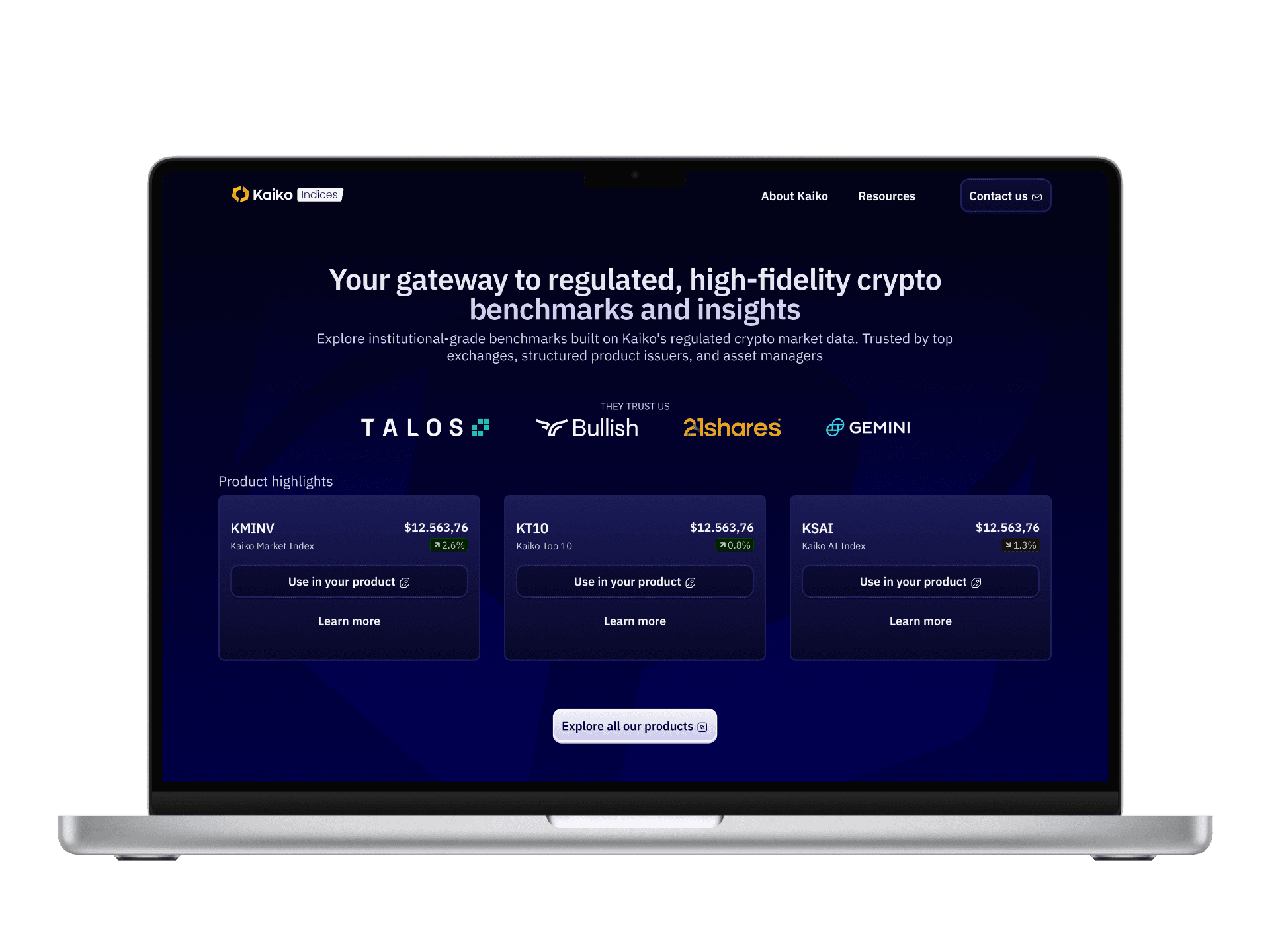 A picture of an open laptop showing the hero section of the website of the company "The Good Fit"