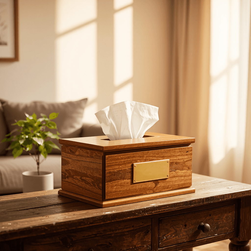 product photography of a box of tissue