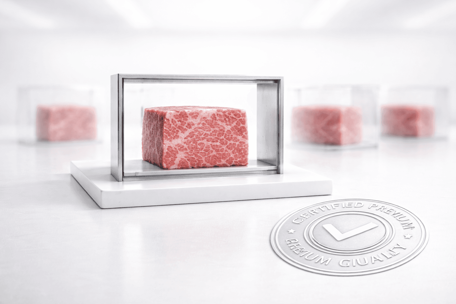 Marmoriertes Rindfleisch im Rahmen einer zertifizierten Qualitätsbeurteilung