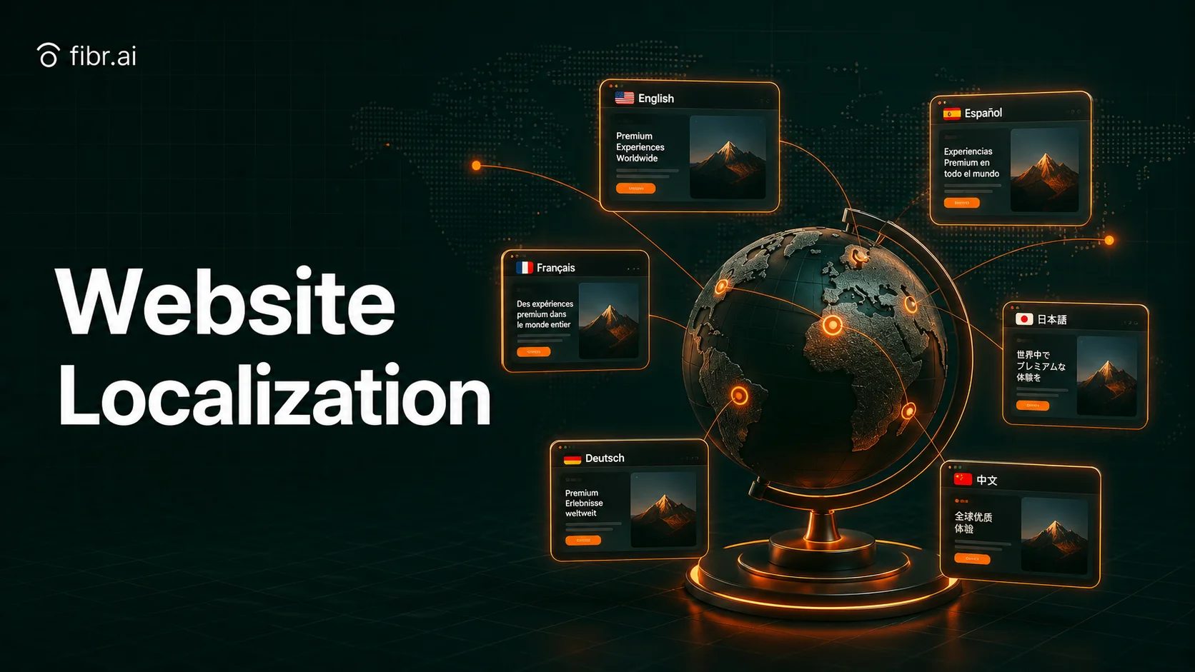 Website localization with multilingual landing pages and global targeting.