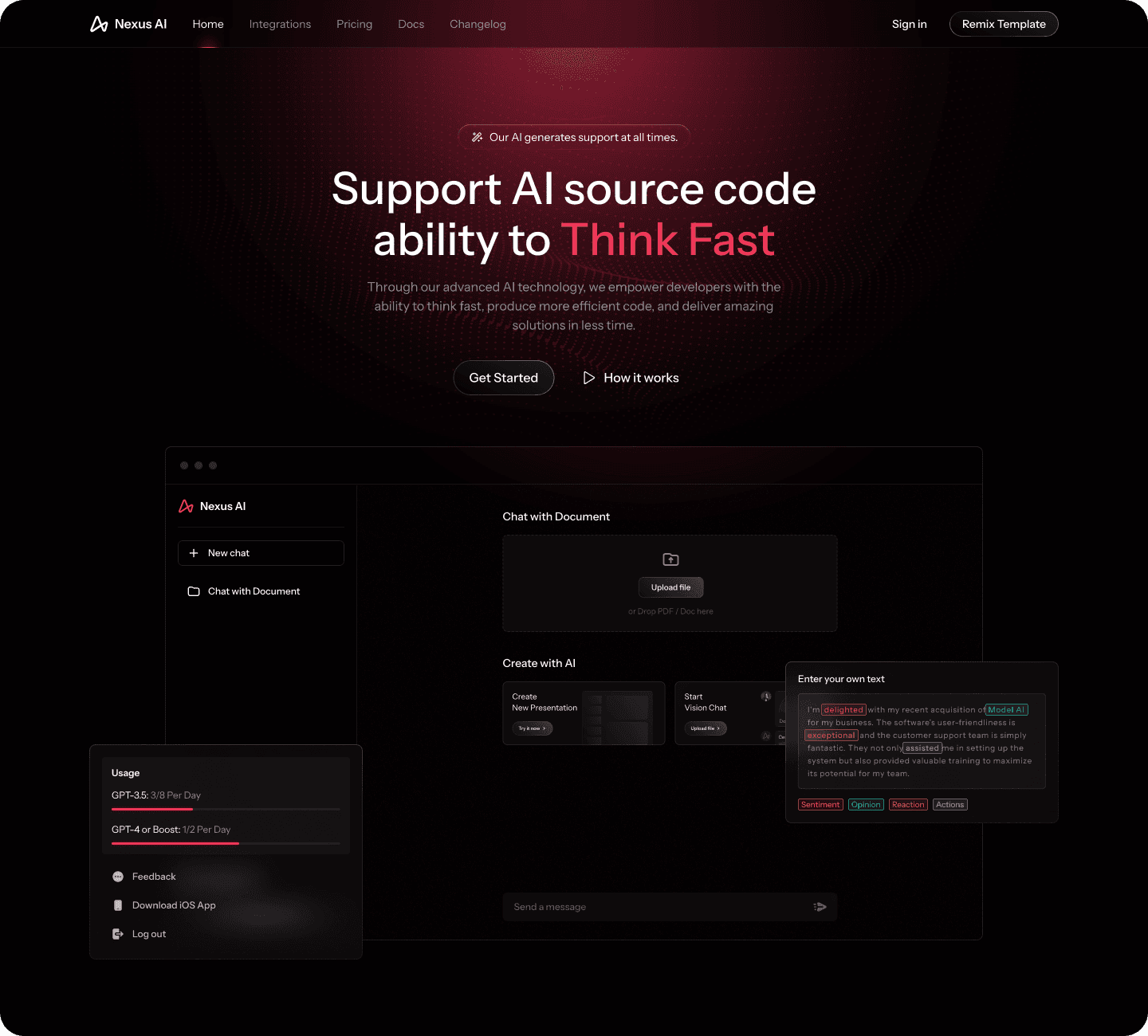 NexusAI SaaS template