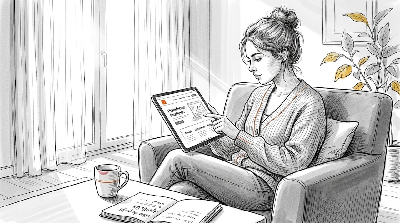 Un internaute consulte le site d’une entreprise depuis sa tablette.