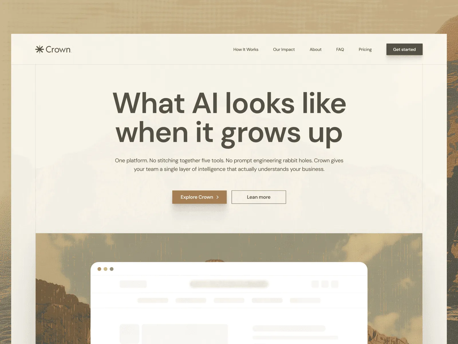 Text from a webpage titled "What Africa looks like when it grows up," featuring a minimalist design.