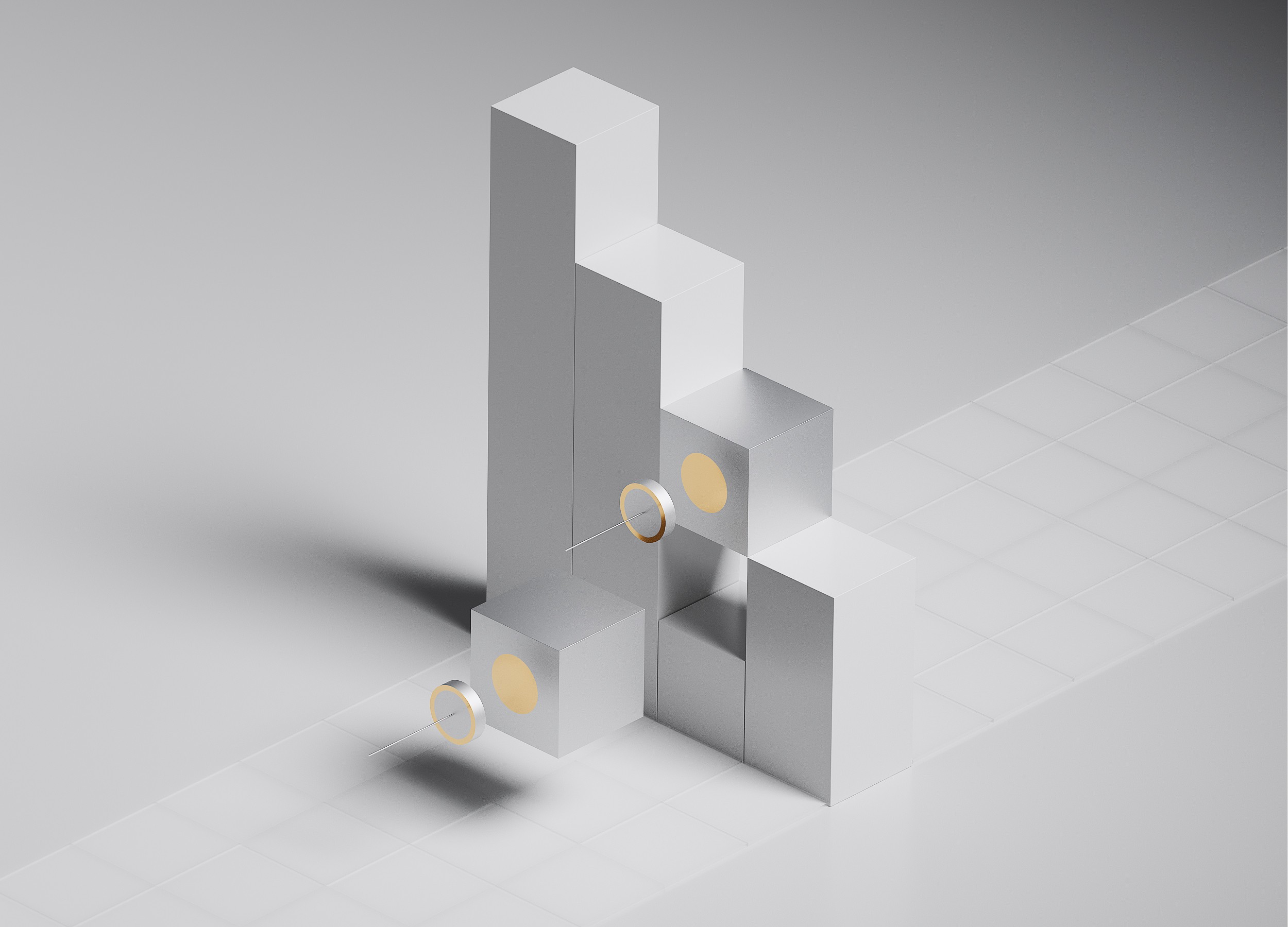 3D analytics dashboard showcasing key metrics and performance trends, turning data into insightful and actionable visualizations