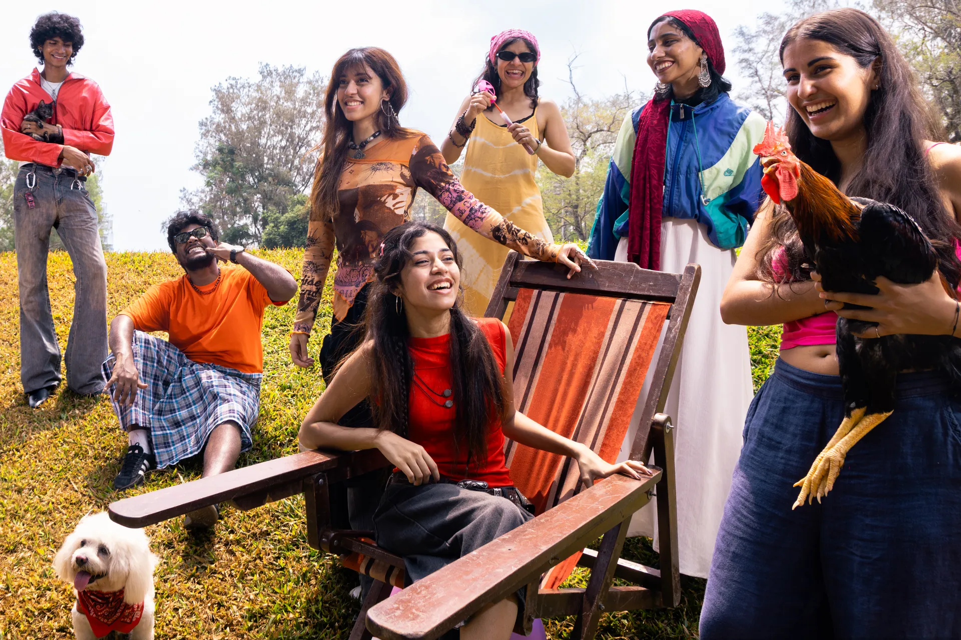 Group of men surfing