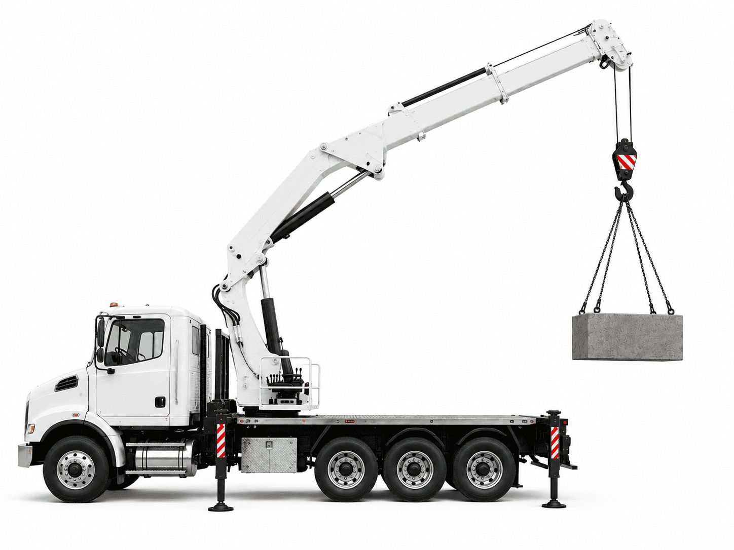 Monochrome articulating boom crane