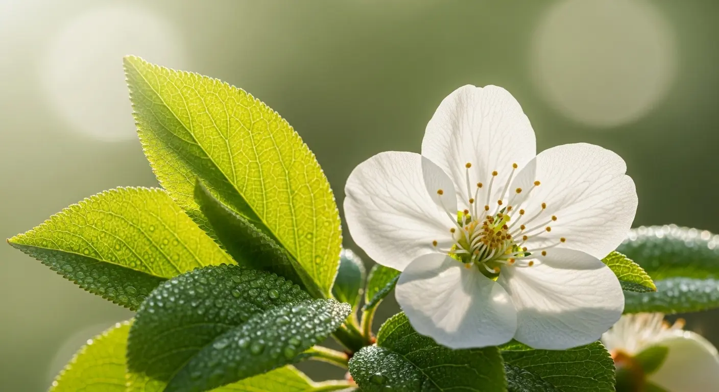 Zielony bambus z kroplami wody symbolizujący równowagę i regenerację w masażu Hadado w Belleza Beauty Rzeszów
