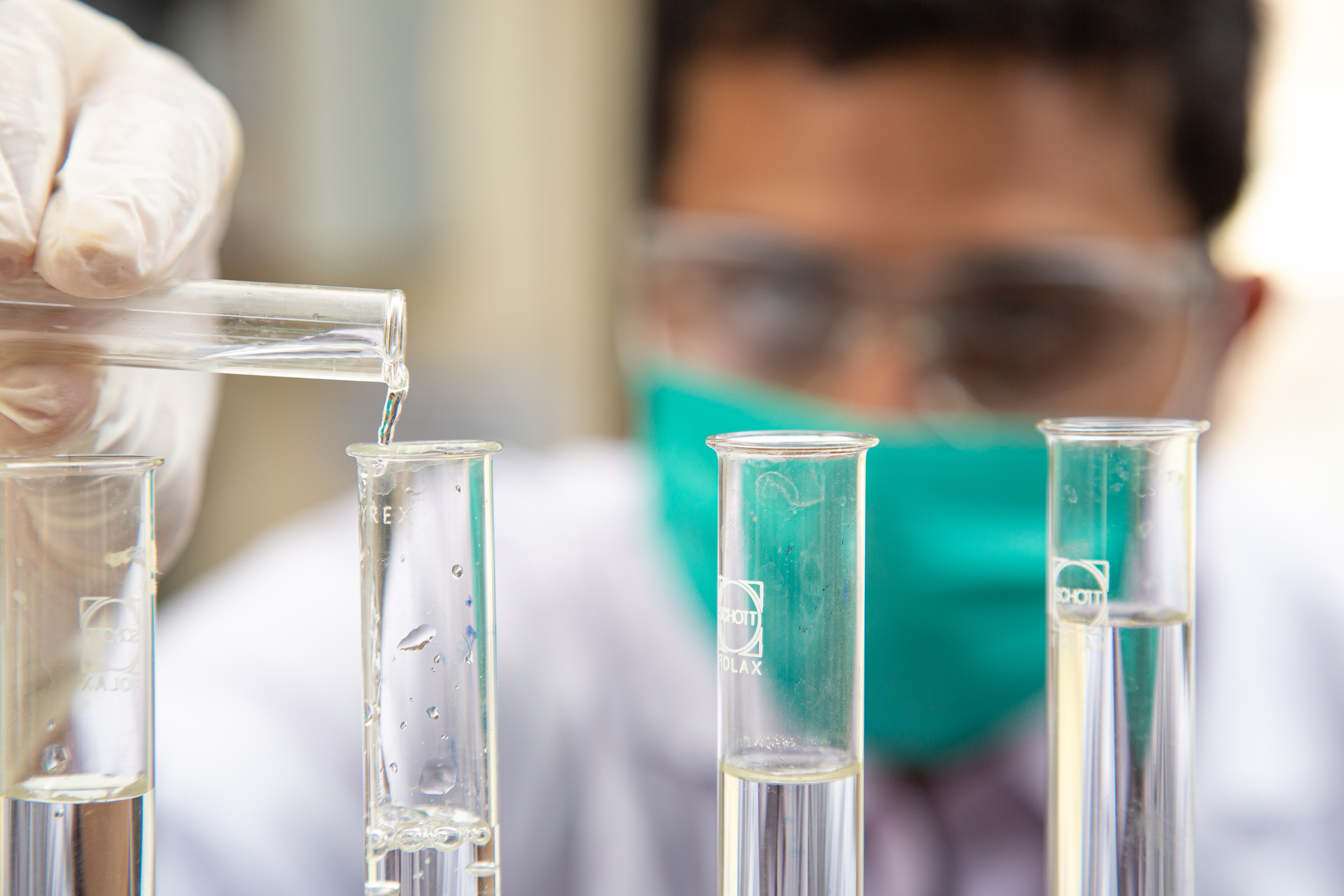 A person in a laboratory