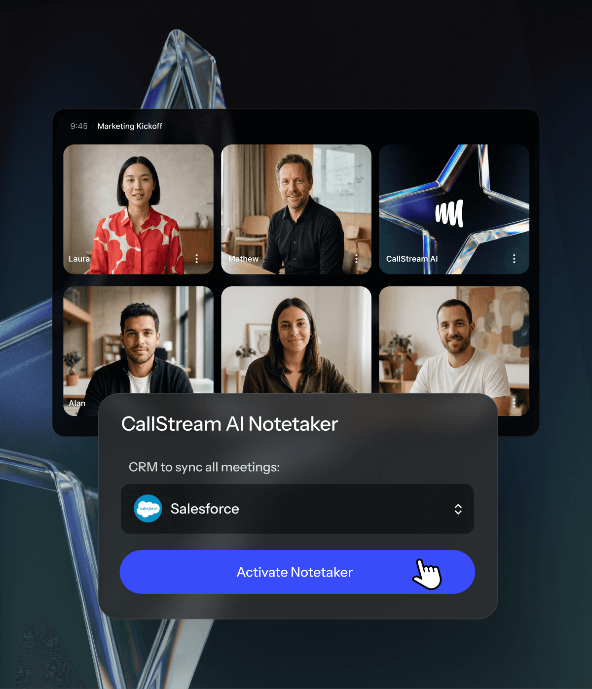 Go beyond note-taking. Connect meetings directly to your business systems.