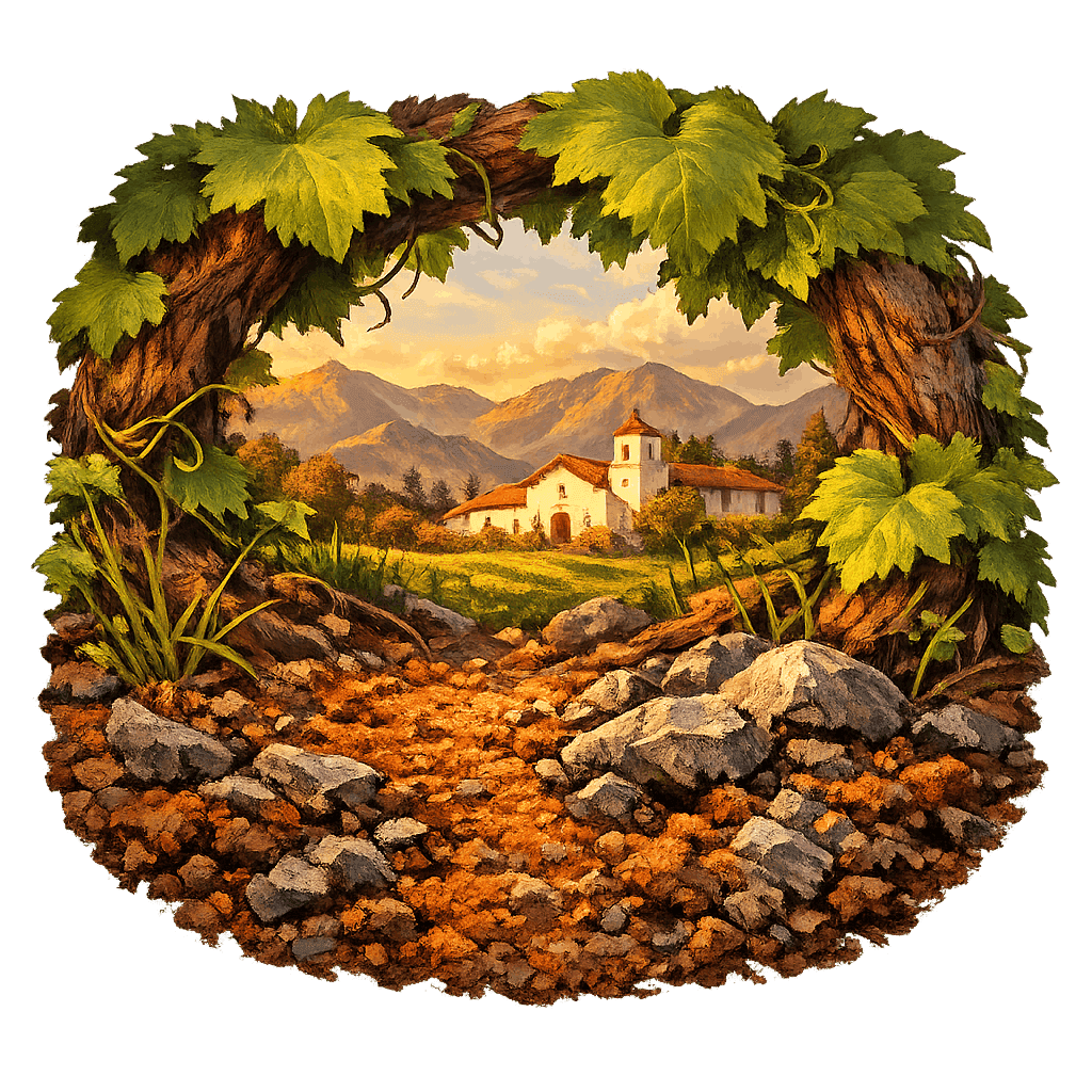 Detailed graphic of the Sonoma Valley wine region.