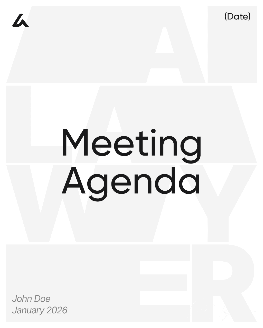 Meeting Agenda