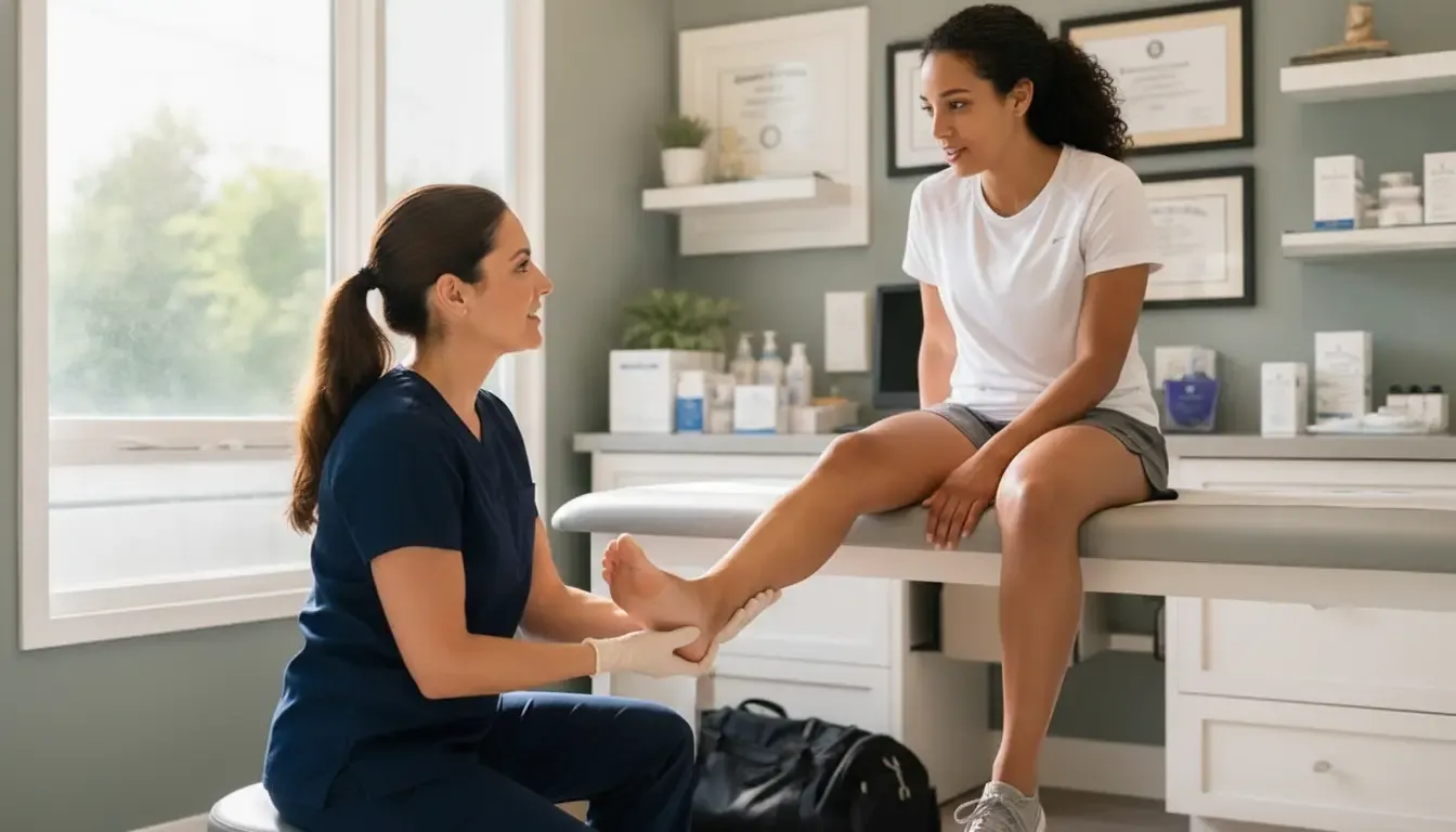 Sports podiatry evaluation of an athlete's foot and ankle
