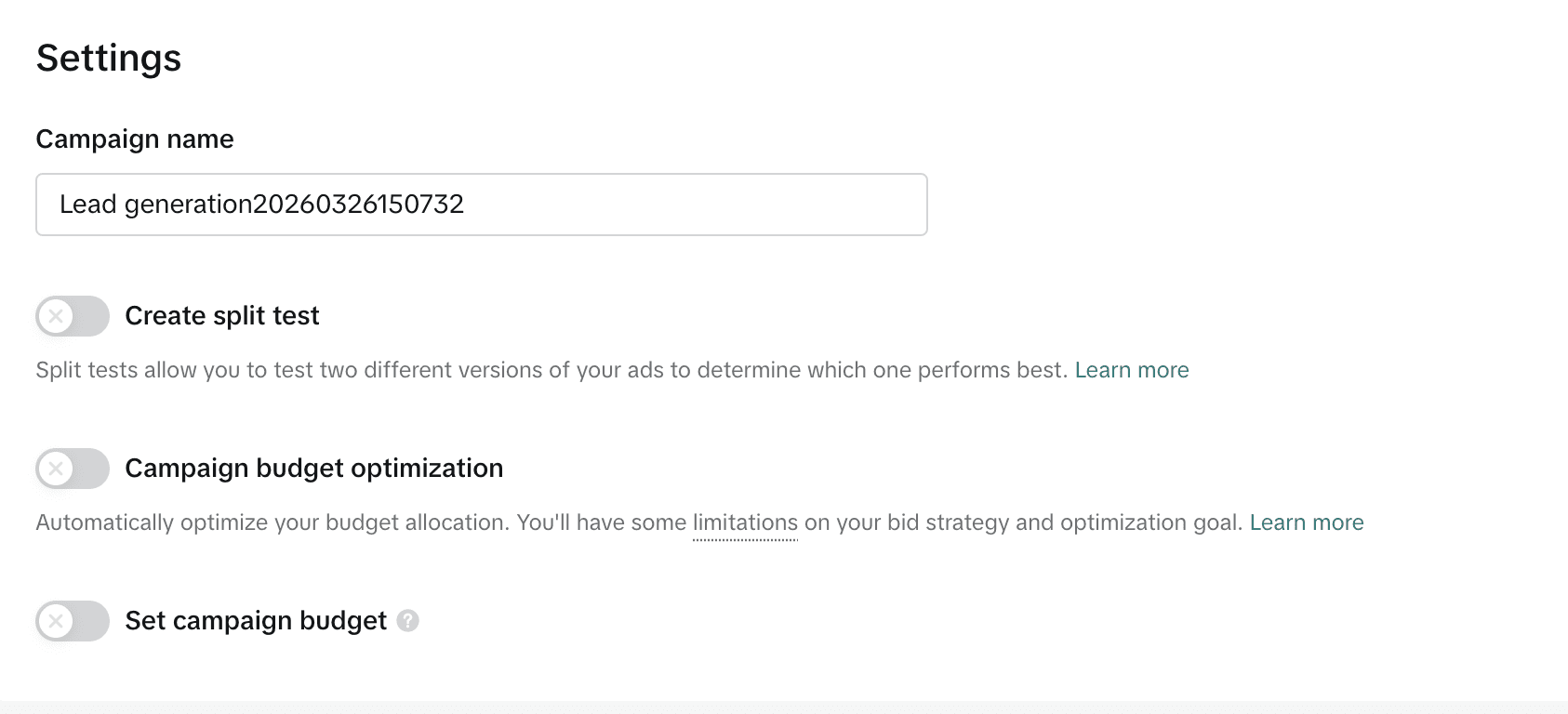 set up TikTok campaign