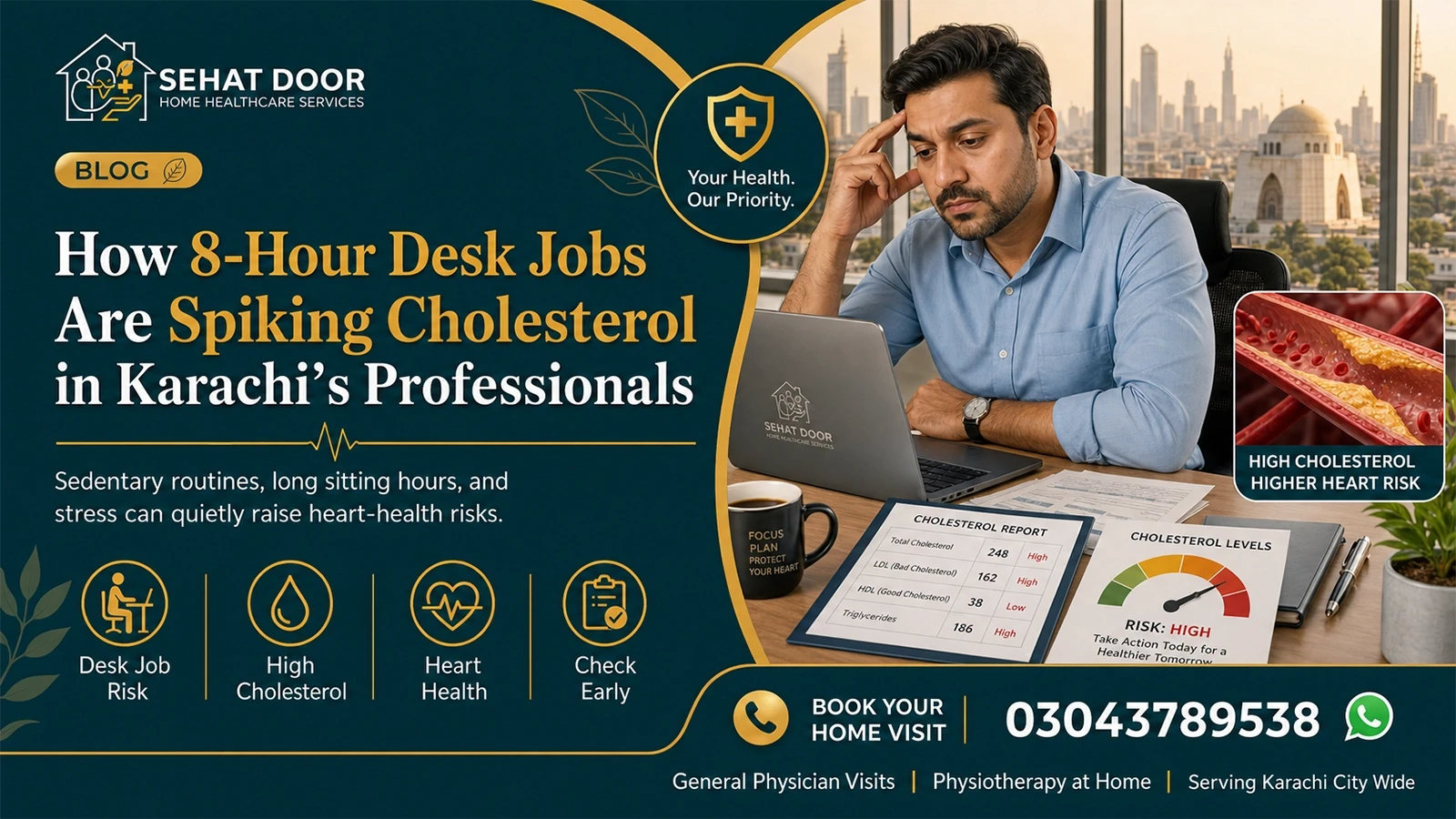 How 8-Hour Desk Jobs Are Spiking Cholesterol in Karachi's Professionals