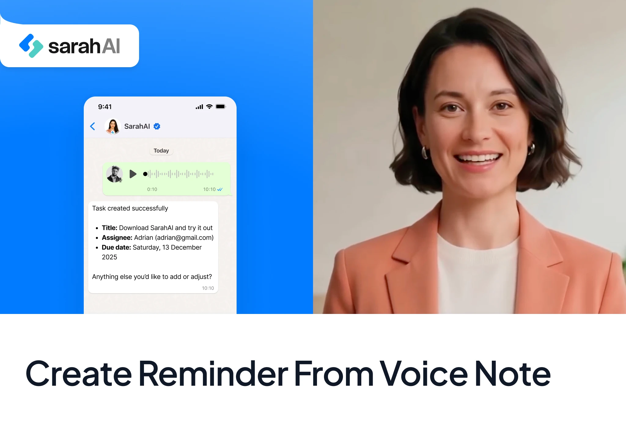 Create Reminder From Voice Note