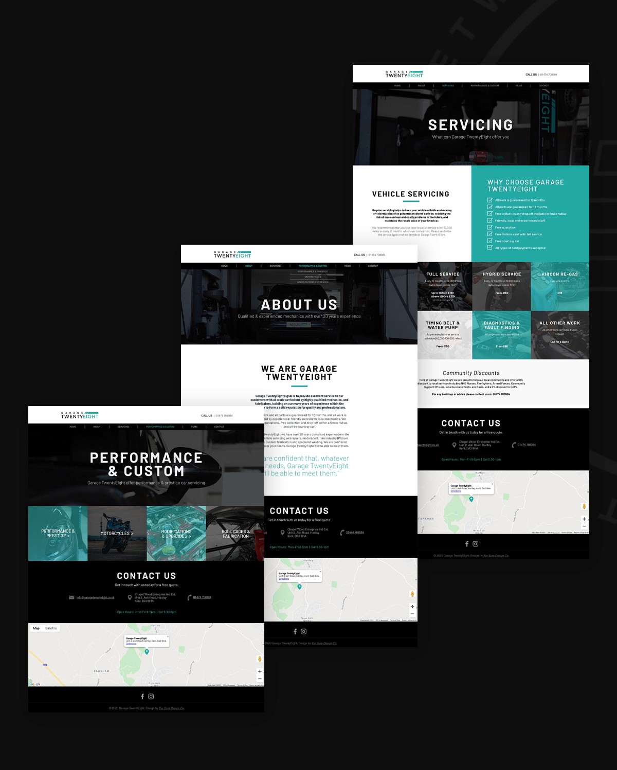 Garage Twenty Eight automotive website design