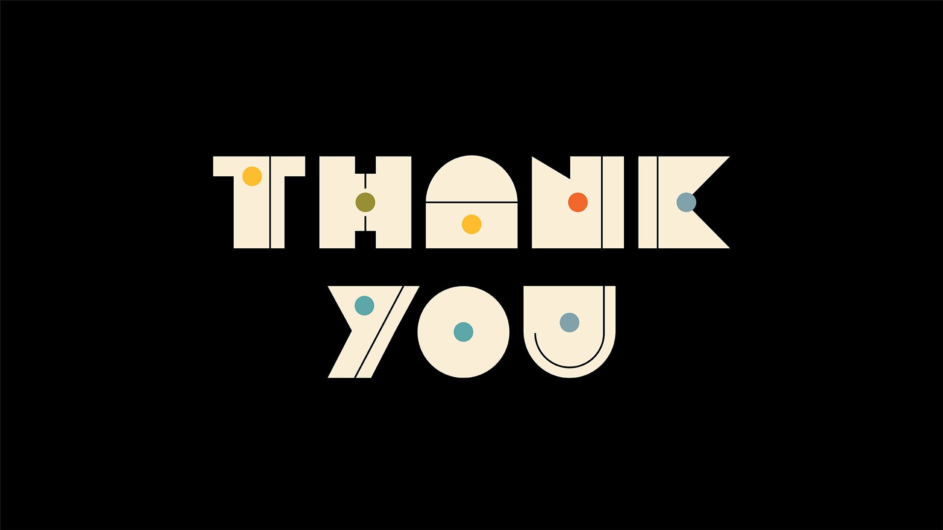 "THANK YOU" custom type design