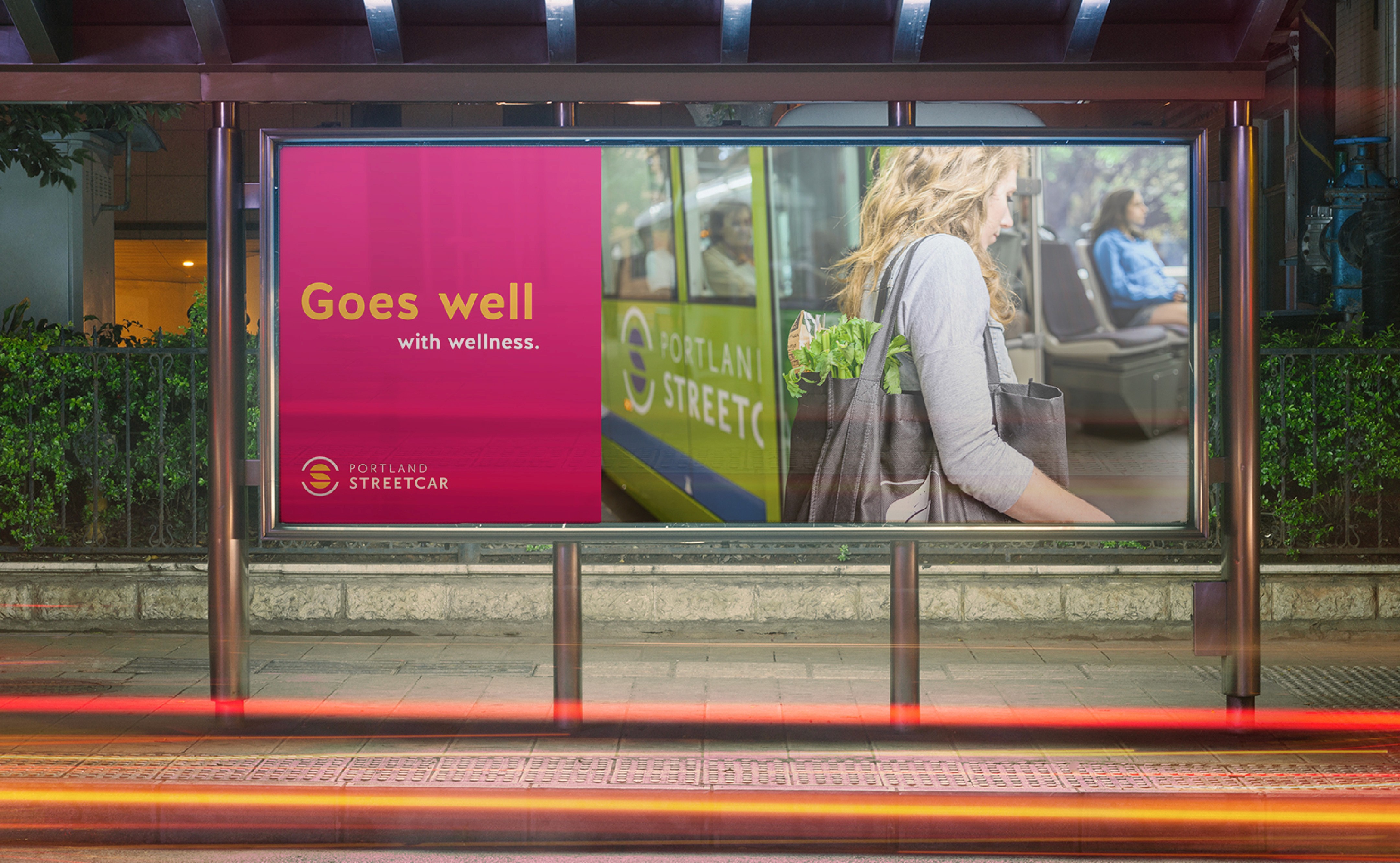 transit advertising campaign for portland streetcar new brand