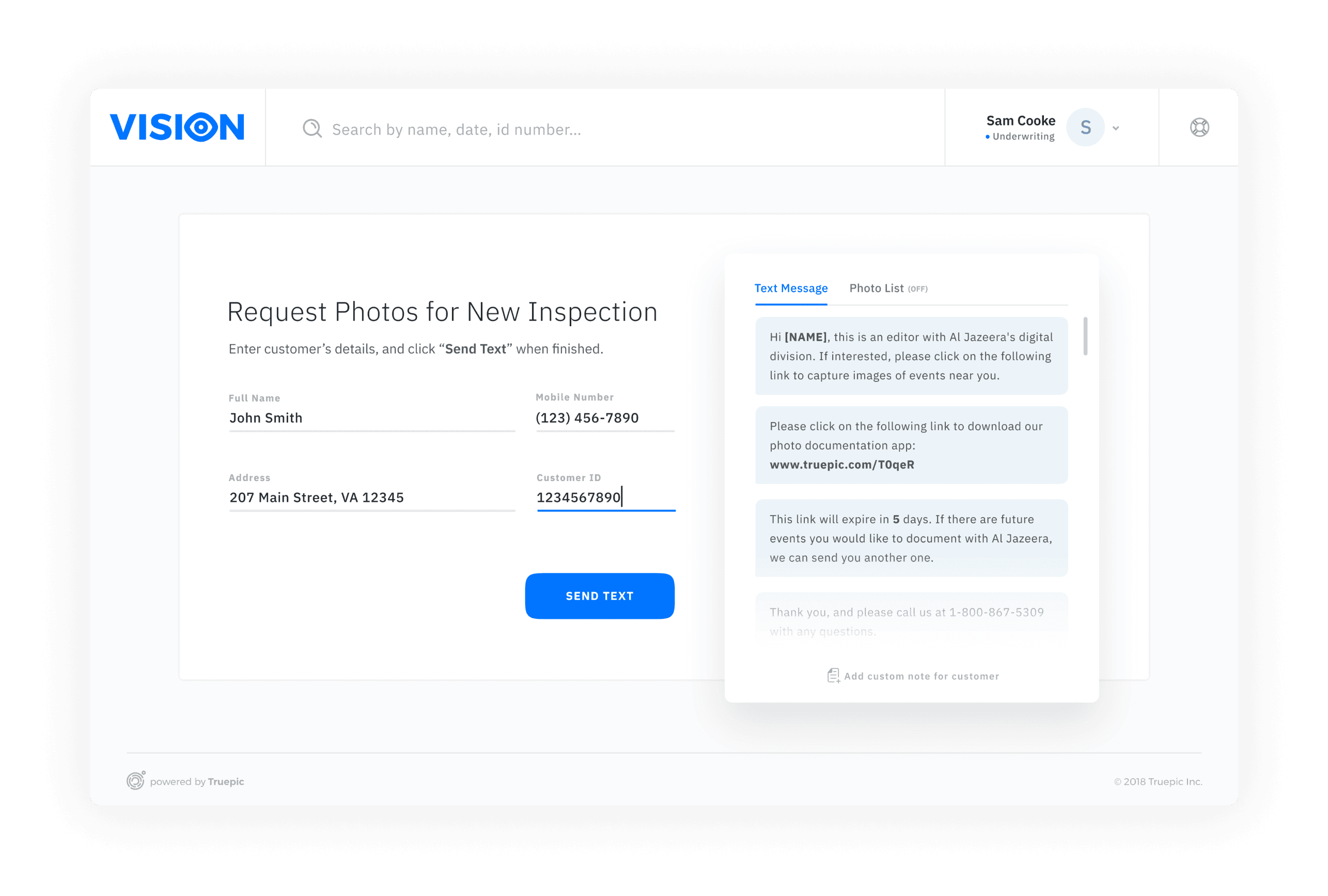 Inspection setup - full