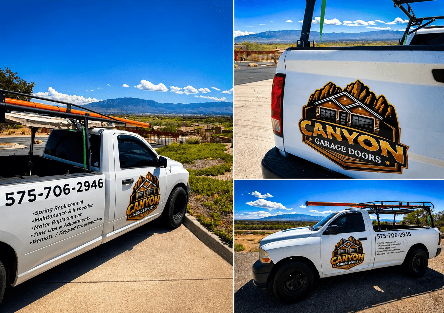 Canyon Garage Doors service truck for garage door repair Rio Rancho NM.