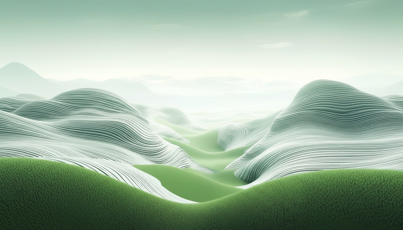 Dynamic picture of a cyclist riding downhill