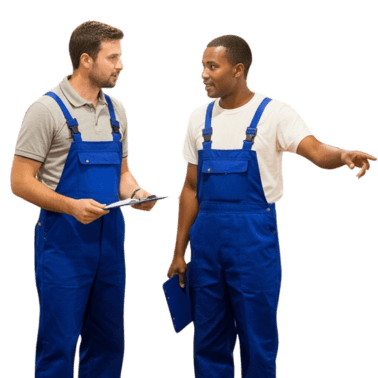Champrix advisor with a poultry farmer