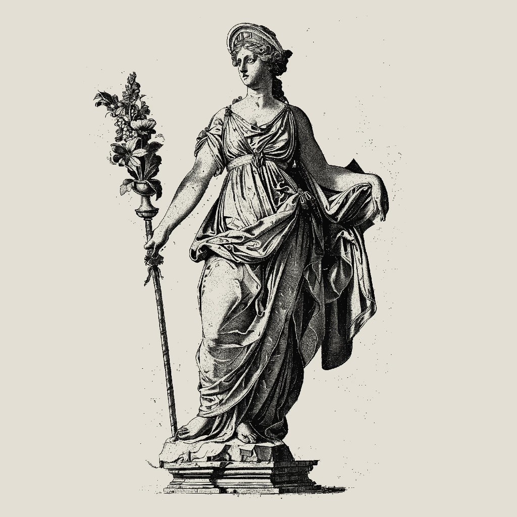 Fortuna Olive Oil Illustration Fortuna Godess